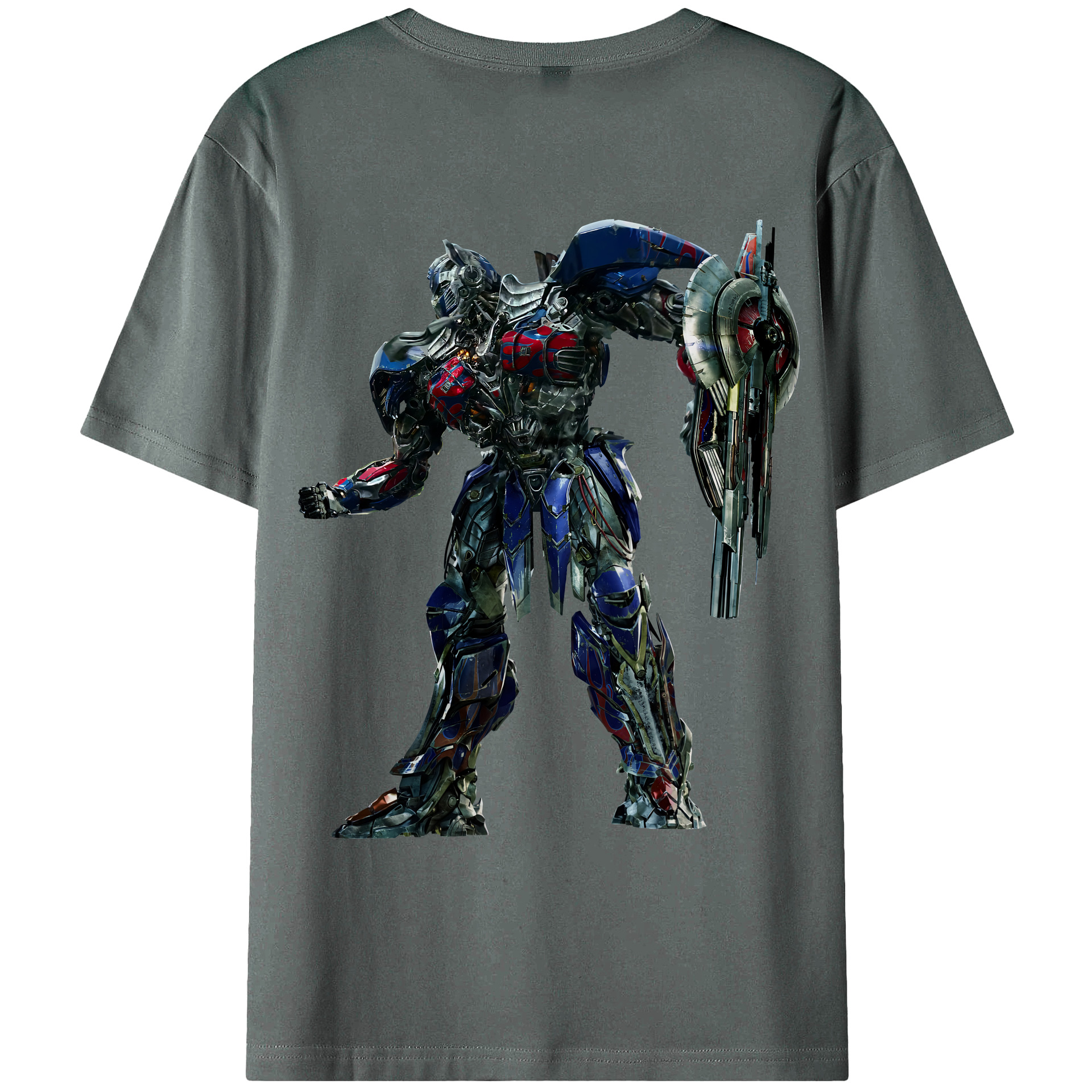 （画像用） Transformers トランスフォーマー 綿100％ メンズ半袖Tシャツ（バックプリント） 通気性